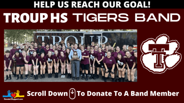 Troup HS Tigers BandScroll Down To Donate To A Cadet (1)