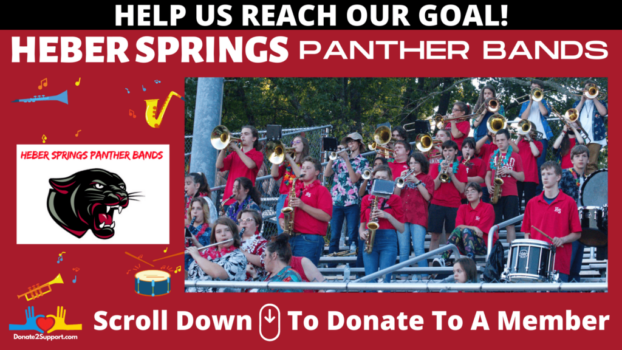 Heber Springs Panther Bands Scroll Down To Donate To A MemberCopy of Copy of Arkansas Razorbacks Bands Reach Their Goal No Amount Campaign Page (1)
